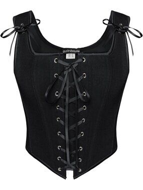 Renaissance Lace-Up Overbust Corset Top for Women - Vintage Gothic Bustier